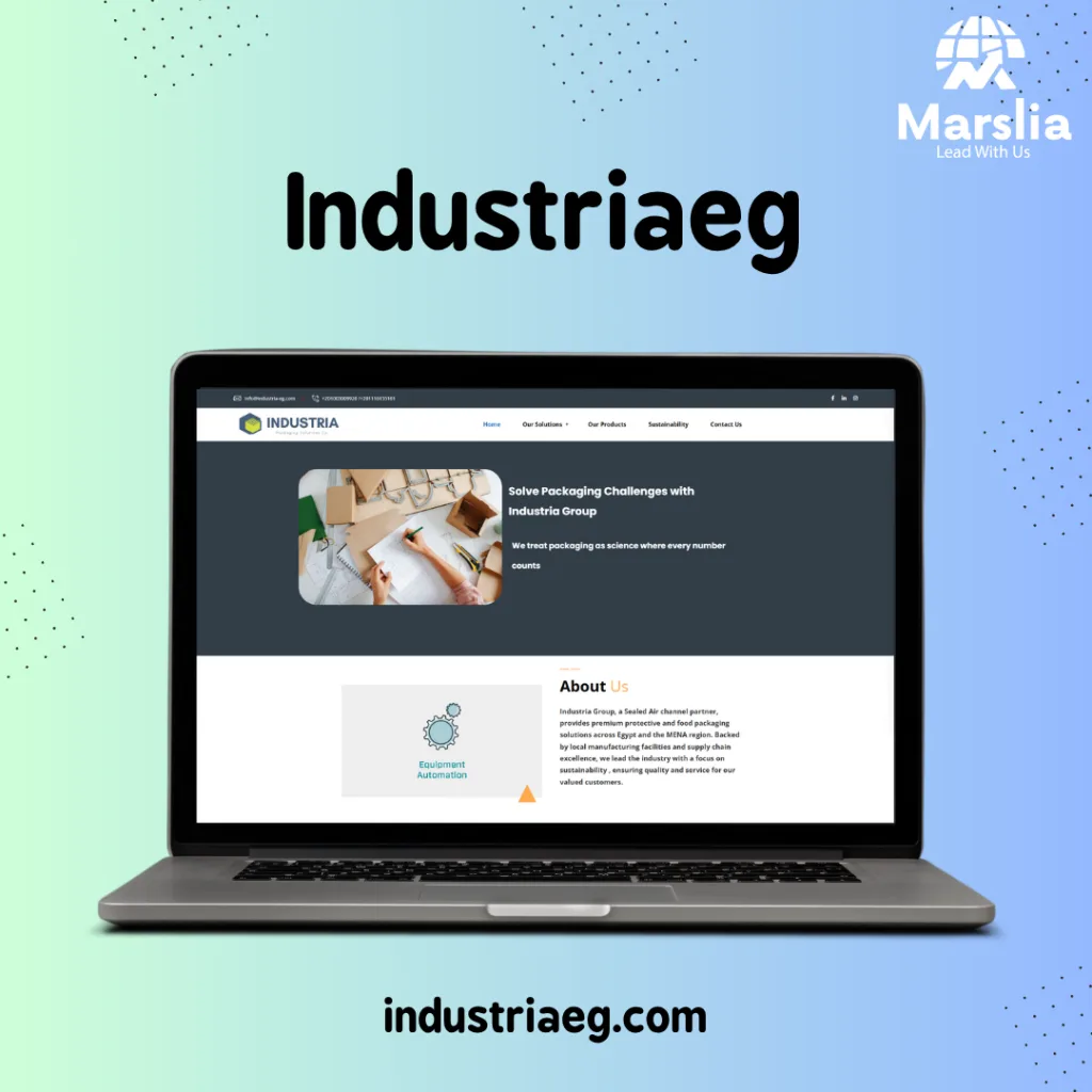 تصميم موقع شركة Industria Group