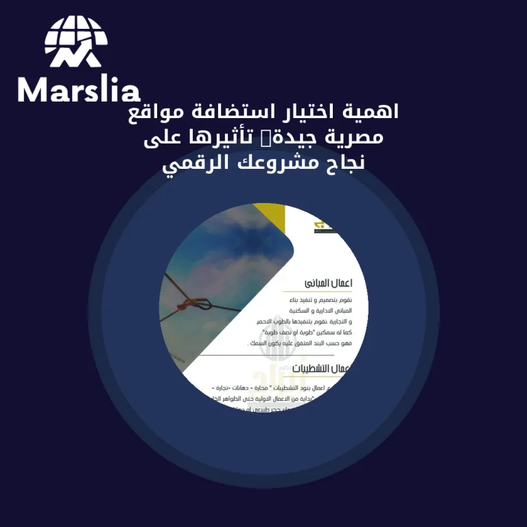 اهمية اختيار استضافة مواقع مصرية جيدة: تأثيرها على نجاح مشروعك الرقمي