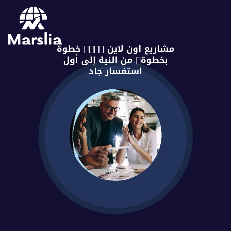 مشاريع اون لاين 2017 خطوة بخطوة: من النية إلى أول استفسار جاد